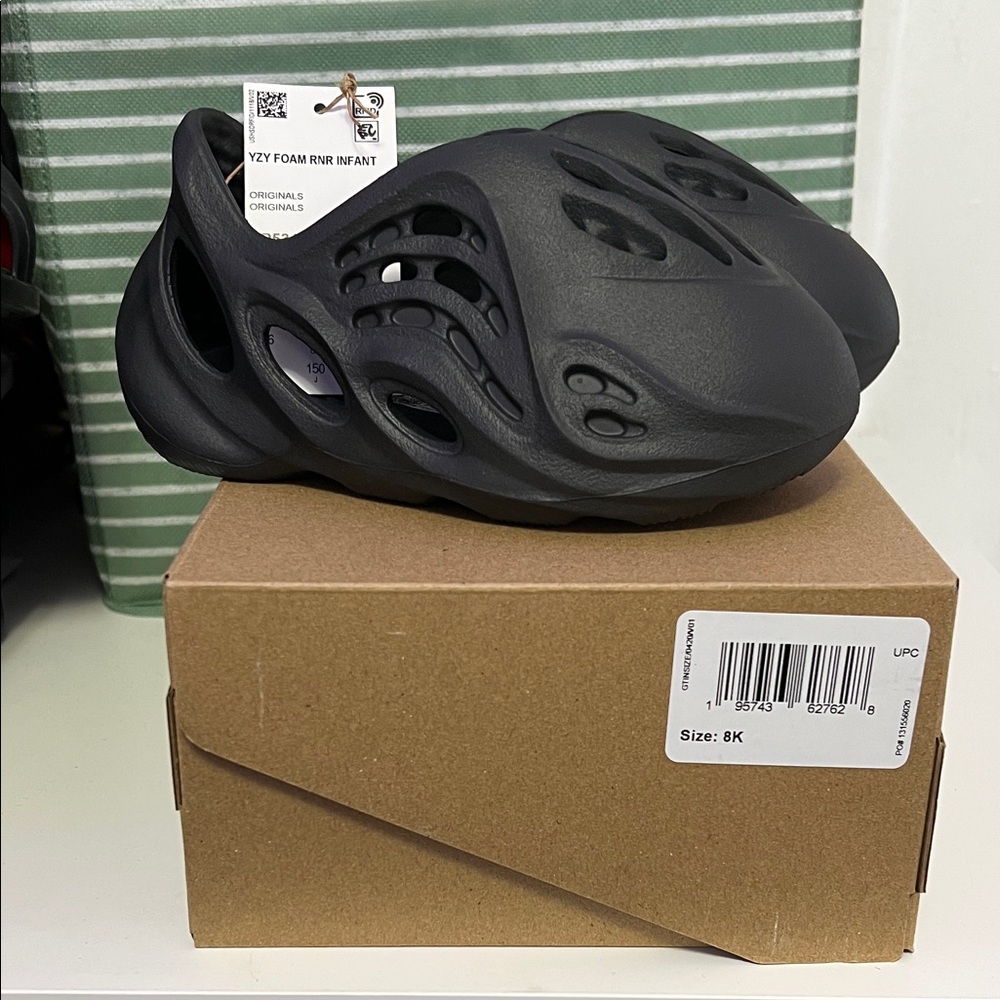 Yeezy Kids Black Sandals